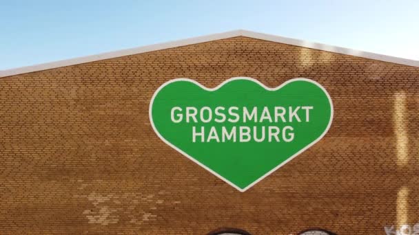Groothandelsmarkt Hamburg Van Bovenaf Zogenaamde Grossmarkt Stad Hamburg Duitsland December — Stockvideo