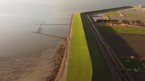 Dűnék Wadden Sea Tidelands Németországban Drónfotózás Németország Felülről — Stock videók