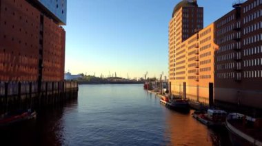 Hamburg liman şehrindeki depo bölgesi - seyahat fotoğrafçılığı