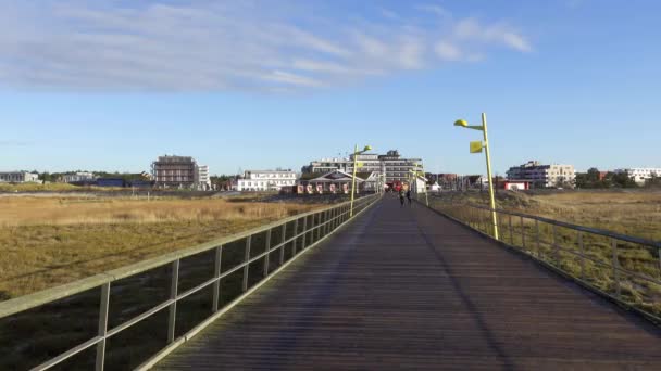 Duinen Waddenzee Peter Ording Duitsland Hamburg Duitsland December 2021 — Stockvideo