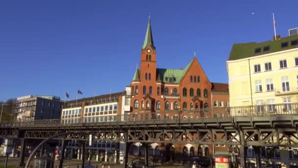 Railway Tracks Harbour Hamburg Hamburg Germany December 2021 — Stockvideo
