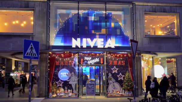 Nivea Building City Hamburg Hamburg Germany December 2021 — Stock Video