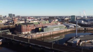 Hamburg üzerinde hava manzarası - İHA fotoğrafçılığı Almanya yukarıdan
