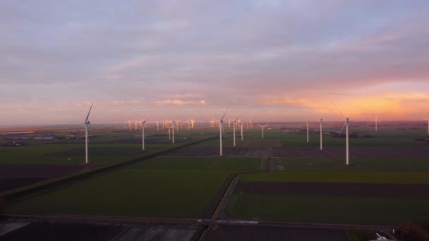 Greeh Energy Las Tuberías Viento Frisia Del Norte Alemania Fotografía — Vídeos de Stock