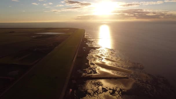 North Frisia Germany Wadden Sea View Drone Photography Germany — Vídeo de Stock