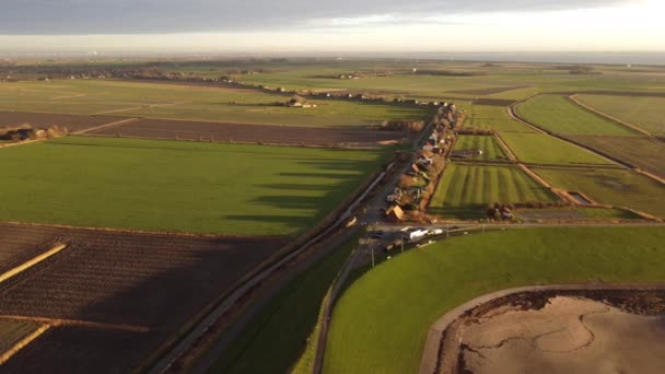 Kuzey Frizya Almanya Wadden Denizi Nde Yukarıdan Görüş Fotoğrafçılığı Almanya — Stok video