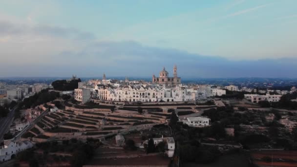 Villaggio Locorotondo Italia Dall Alto Vista Aerea Viaggi Fotografici — Video Stock