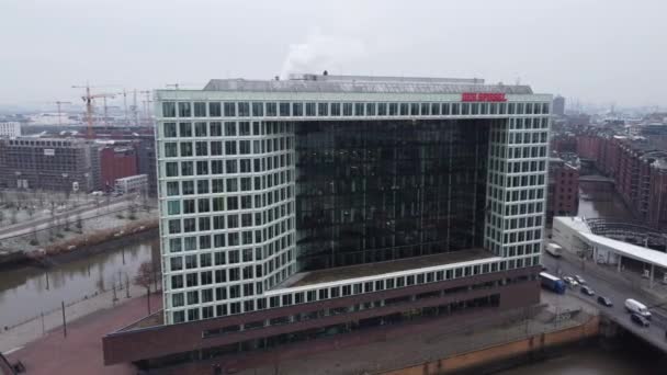 Γερμανική Εφημερίδα Spiegel Headquarter Στο Αμβούργο Πολη Του Hamburg Γερμανια — Αρχείο Βίντεο