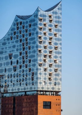 Hamburg 'daki Elbphilharmonie Konser Salonu ve Oteli - HAMBURG, GERMANY - 21 ARALIK 2021