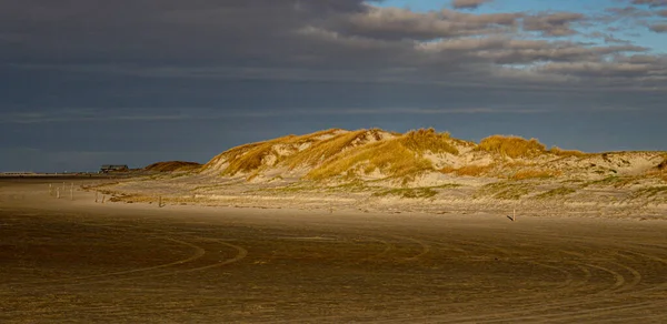 Het Strand Waddenzee Van Peter Ording Duitsland Een Populaire Toeristische — Stockfoto