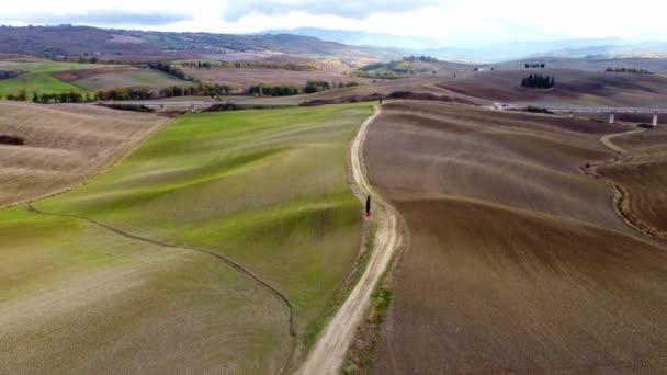 Typiska Landsbygdsområden Och Landskap Toscana Italien Fotografi — Stockvideo