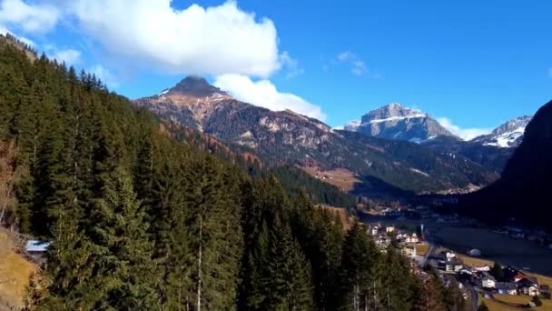 Amazing Winter Landscape Dolomites Mountains South Tyrol Italy Travel Photography — Stock Video