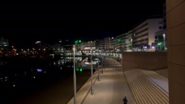 The riverwalk and banks of River Saar in Saarbruecken - SAARBRUECKEN, GERMANY - JANUARY 11, 2022