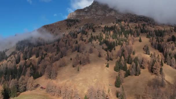 Dolomite Dağları Ndaki Şaşırtıcı Kış Manzarası Güney Tyrol Talya Seyahat — Stok video