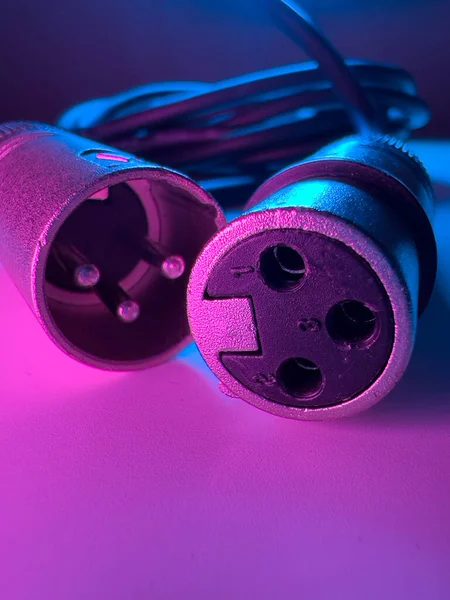 Xlr Cable Plug Macro Shot — Stock Photo, Image