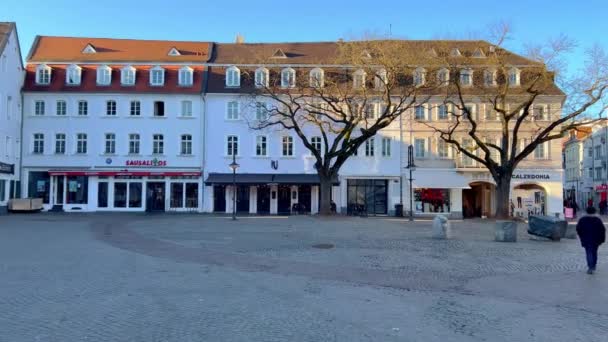 Piazza Del Mercato Johann Nel Cuore Saarbruecken Luogo Popolare Città — Video Stock