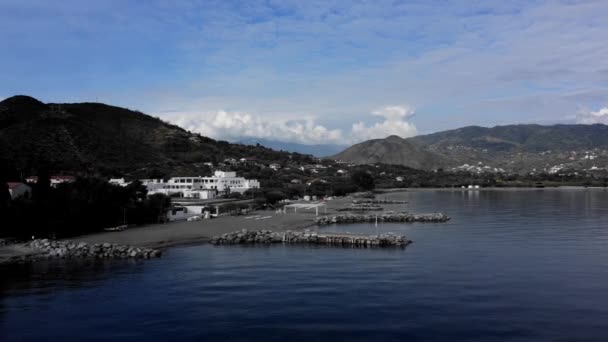 Vuelo Sobre Hermosa Costa Oeste Italia Región Salerno Vista Aérea — Vídeo de stock