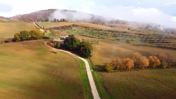 Toskánsko Shora Nejkrásnější Region Itálie Cestovní Fotografie — Stock video
