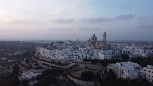 Locorotondo Een Prachtig Dorp Zuid Italië Luchtfoto — Stockvideo