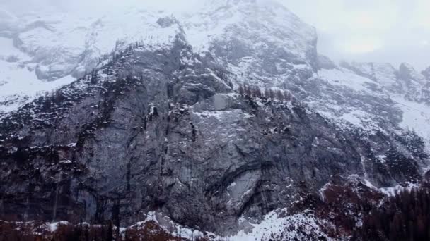 Снежные Шапки Доломитах Итальянские Альпы Фотографии Путешествий — стоковое видео