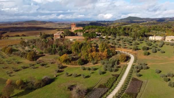 Campos Rurais Típicos Paisagem Toscana Itália Viajar Fotografias — Vídeo de Stock