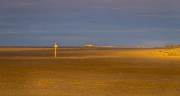 Erstaunliche Landschaft Wattenmeer Peter Ording Reisefotos — Stockfoto