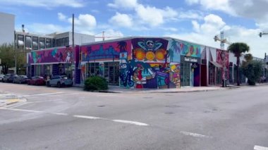 Wynwood Miami 'deki güzel duvar resimleri - MIAMI, Birleşik Devletler - 20 Şubat 2022