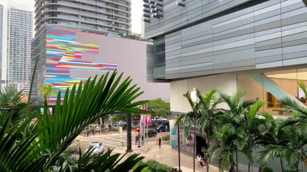 Moderno Brickell City Centre a Miami Downtown - MIAMI, STATI UNITI - 20 FEBBRAIO 2022 — Video Stock