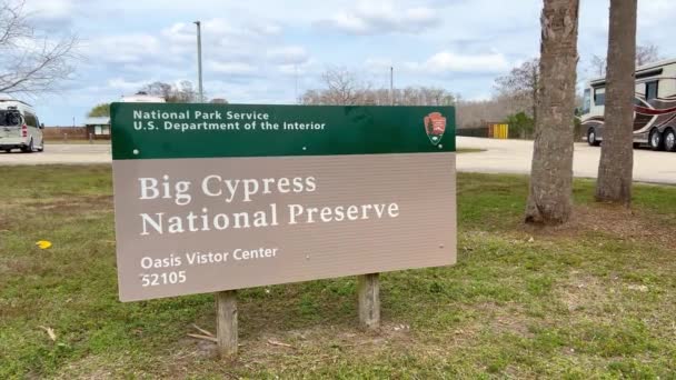 Big Cypress National Preserve at the Everglades - EVERGLADES CITY, Ηνωμένες Πολιτείες - 20 Φεβρουαρίου 2022 — Αρχείο Βίντεο