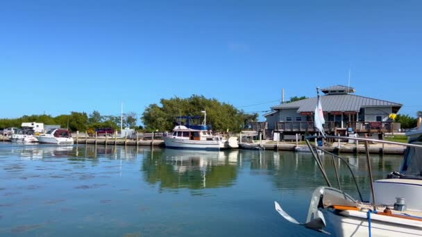 Malý přístav na Florida Keys — Stock video