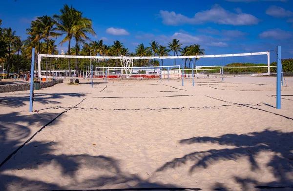 Beachball court στο Miami Beach South Beach Φλόριντα — Φωτογραφία Αρχείου