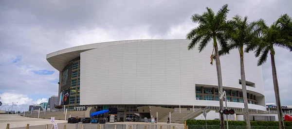 FTX Arena Miami former American Airlines Arena - MIAMI, FLORIDA - FEBRUARY 14, 2022 — 图库照片