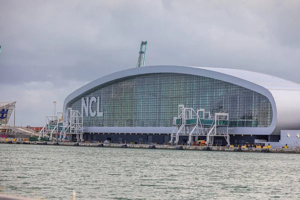 NCL Norwegian Cruise Liner Terminal Miami - MIAMI, FLORIDA - FEBRUARY 14, 2022 – stockfoto