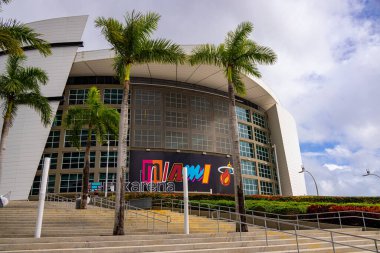 FTX Arena Miami eski Amerikan Havayolları Arena - MIAMI, FLORIDA - 14 Şubat 2022