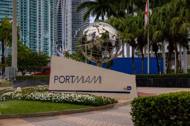 Miami Limanı Girişi - MIAMI, FLORIDA - 14 Şubat 2022