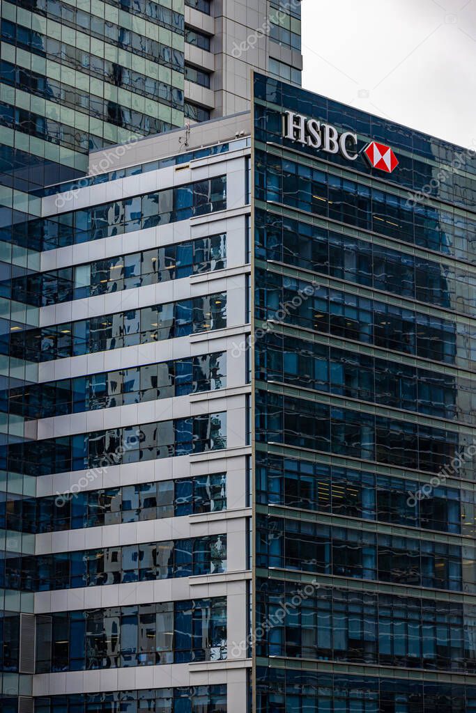 HSBC Tower in Miami downtown financial district - MIAMI, USA - FEBRUARY 14, 2022