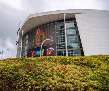 FTX Arena Miami eski Amerikan Havayolları Arena - MIAMI, FLORIDA - 14 Şubat 2022