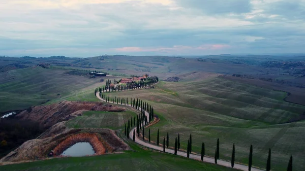 Híres látnivaló Toszkánában - The Crete Senesi - TUSCANY, Olaszország - NOVEMBER 24, 2021 — Stock Fotó