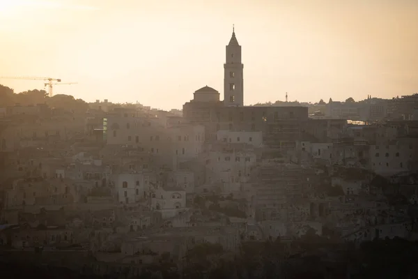 City of Matera Italy at sunset — Stock Photo, Image