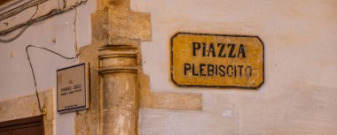 Ünlü Piazza Plebiscito Meydanı, Martina Franca İtalya - MARTINA FRANCA, İtalya - 29 Ekim 2021