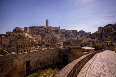 Amazing Matera Old Town - İtalya 'da tarihi bir Unesco Dünya Mirası Alanı - MATERA, İtalya - 30 Ekim 2021