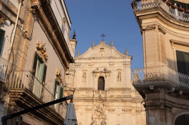 İtalya 'da Martina Franca' nın tarihi şehir merkezi