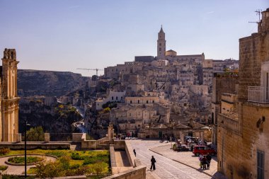 İtalya 'nın en güzel şehirlerinden biri olan Matera - MATERA, İtalya - 30 Ekim 2021