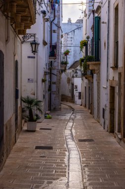 İtalya 'da Martina Franca' nın tarihi şehir merkezi