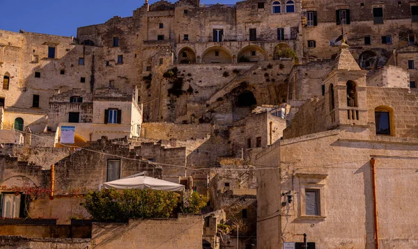 Amazing Matera Old Town - un sitio histórico del Patrimonio Mundial de la Unesco en Italia - MATERA, ITALIA - 30 de octubre de 2021 — Foto de Stock
