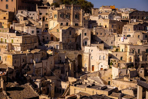 Famosos Sassi de Matera - Patrimonio de la Humanidad de la Unesco en Italia —  Fotos de Stock