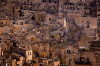 İtalya 'nın en güzel şehirlerinden biri olan Matera - MATERA, İtalya - 30 Ekim 2021