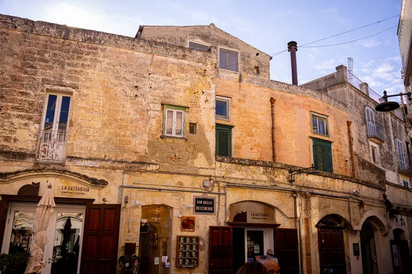 Amazing Matera Old Town - een historische Unesco World Heritage site in Italië - MATERA, ITALIË - OKTOBER 30, 2021 — Stockfoto