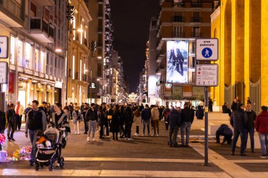 Bari - BARI, İtalya - 31 Ekim 2021 'de Yaya Bölgesi