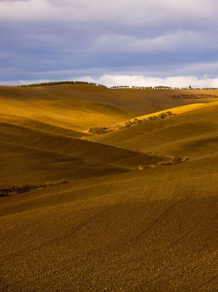 Типичные сельские поля и пейзажи в Тоскане Италия — стоковое фото